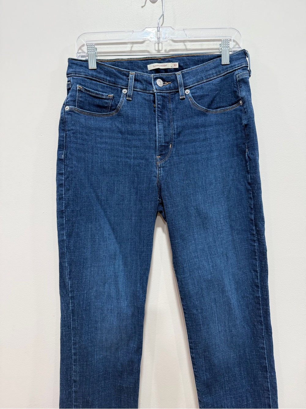 Levi’s Classic Straight Jeans Women’s Medium Wash Stretch Denim 30 - Picture 3 of 8